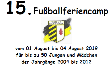 Anmeldung TuS-Fußballferiencamp am 19.05 und 02.06