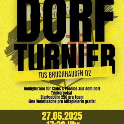 Dorfturnier am 27.06.2025 ab 17:30 Uhr